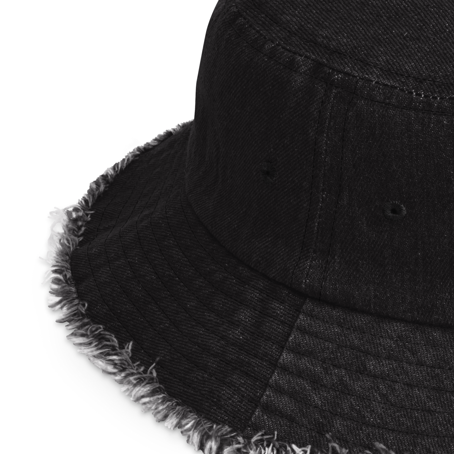 "Trust Your Vision" Distressed Denim Bucket Hat