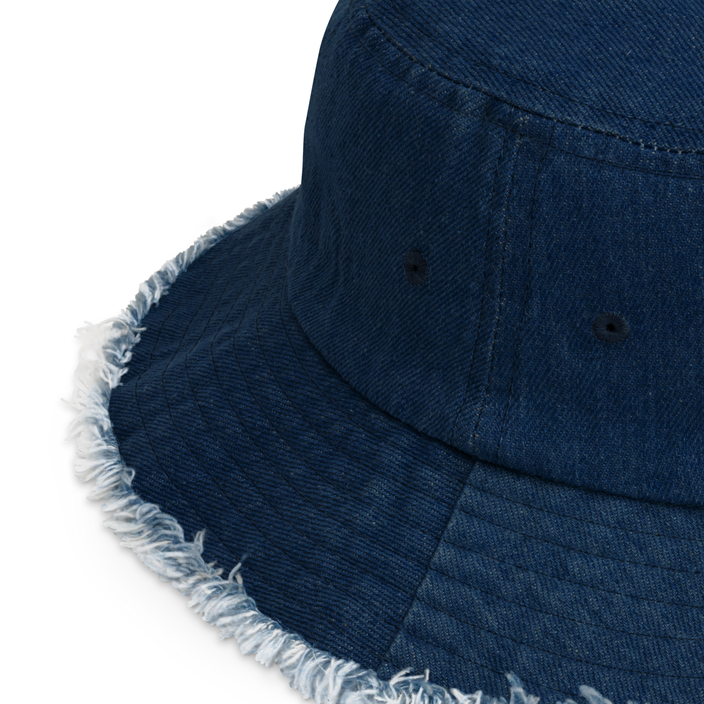 "Trust Your Vision" Distressed Denim Bucket Hat