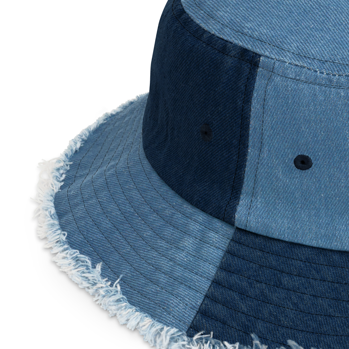 "Trust Your Vision" Distressed Denim Bucket Hat