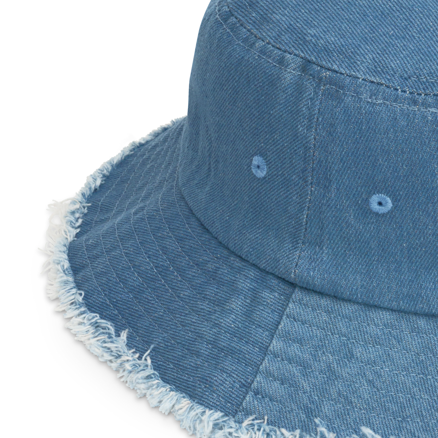 "Trust Your Vision" Distressed Denim Bucket Hat