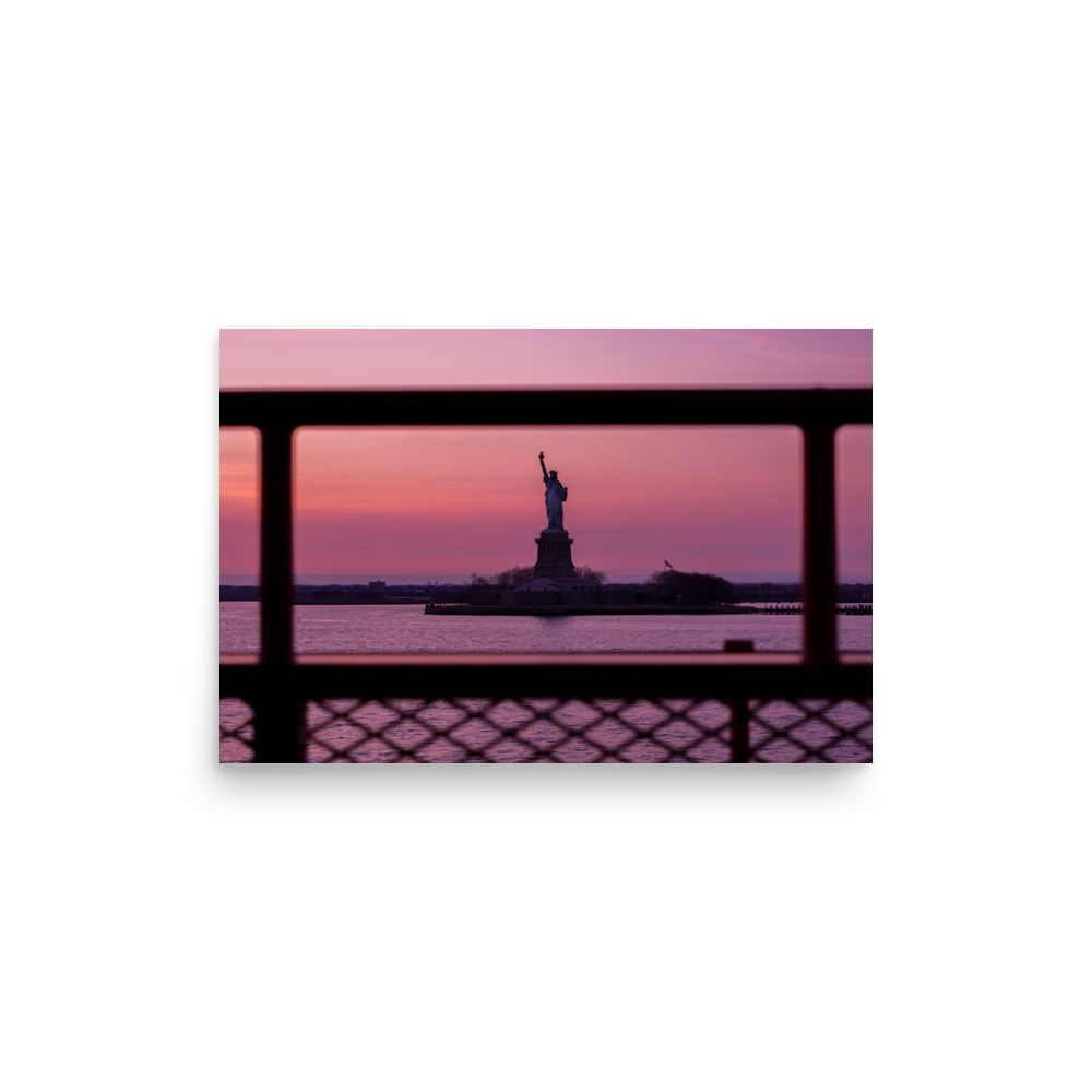 "Statue of Liberty Sunset"