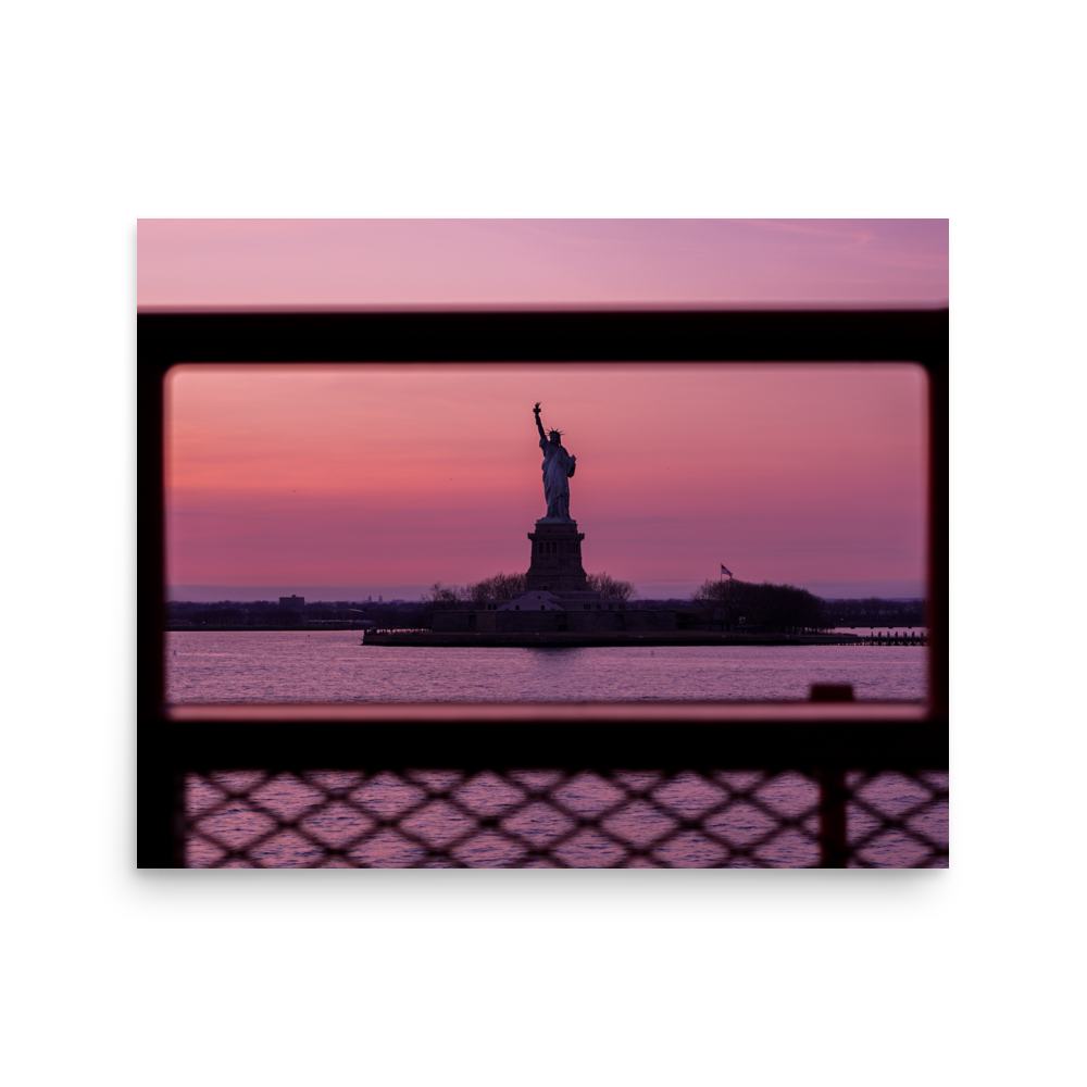 "Statue of Liberty Sunset"