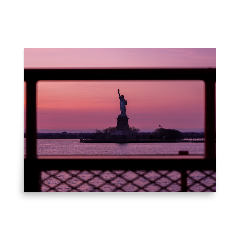 "Statue of Liberty Sunset"