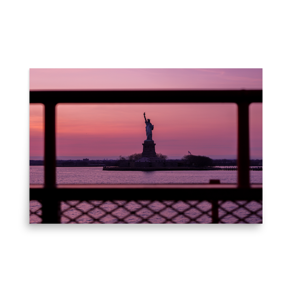 "Statue of Liberty Sunset"