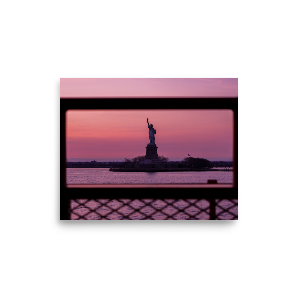 "Statue of Liberty Sunset"